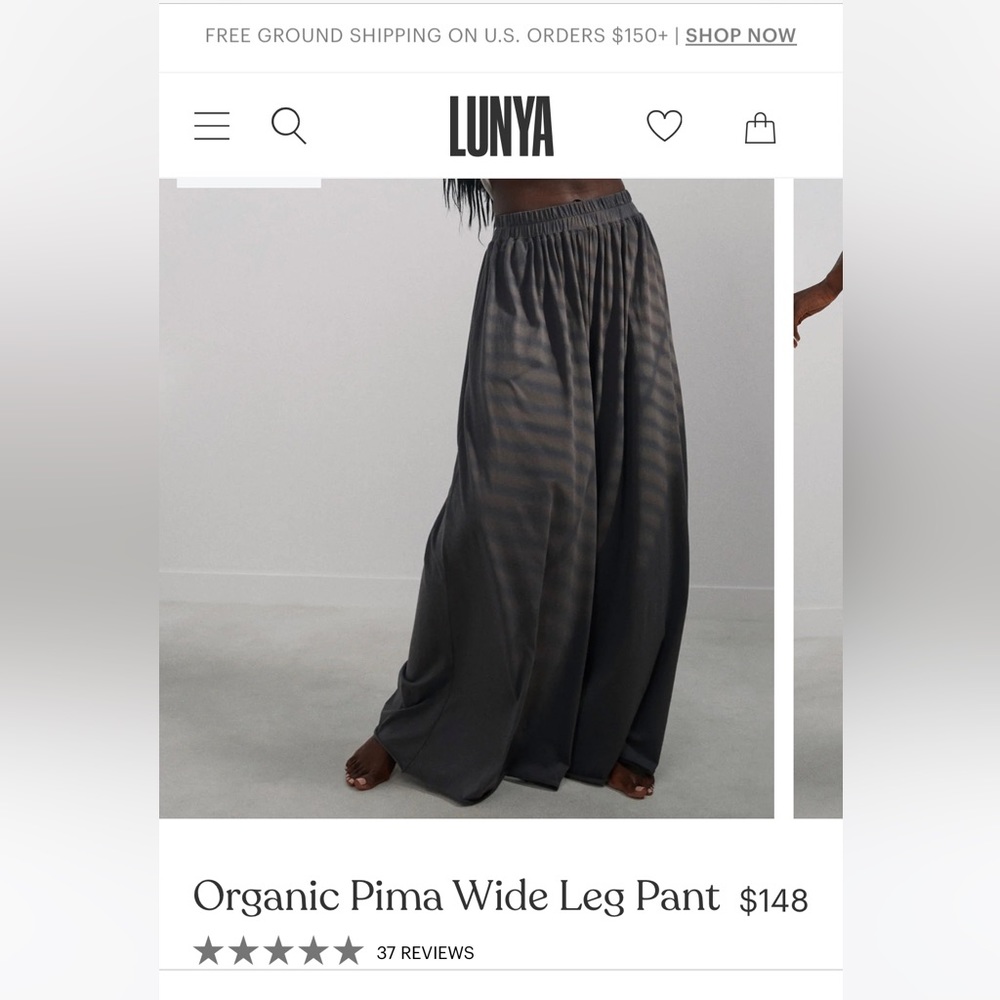 NWT Lunya Wide Leg Lounge Pants.